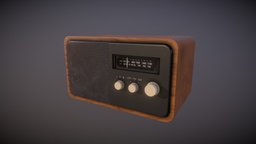 Radio music, prop, vintage, electronics, asset, lowpoly, radio