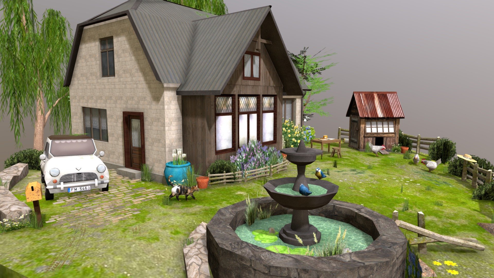 DAE Diorama - Grandma´s House - 3D model by antjeschulz 3d model