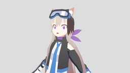 Arknights cute, cardigan, flatcolors, lowpoly, stylized, anime, arknights
