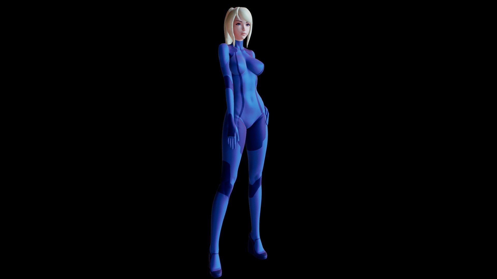 Got a little unmotivated so i made Zero suit Samus 3d model