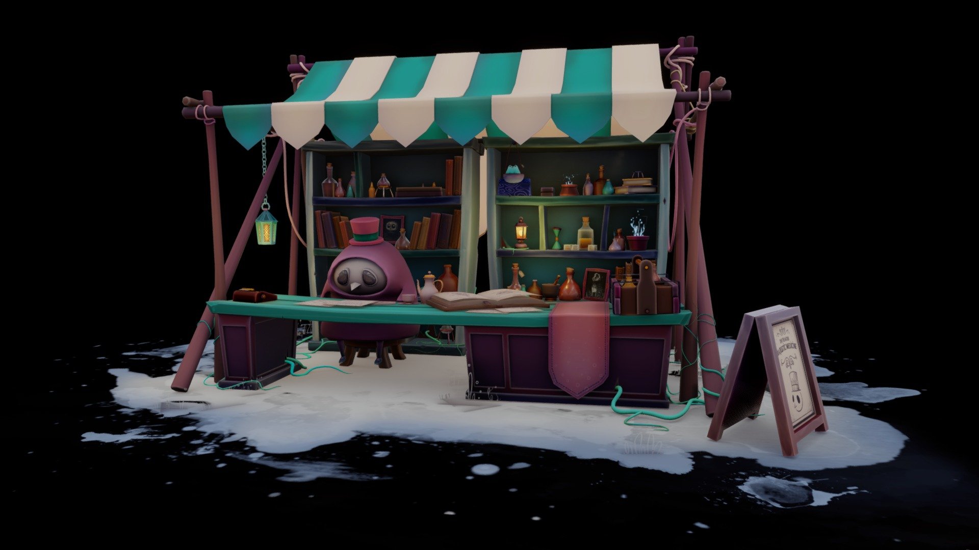 Welcome to Dr Plagus emporium! 

Inspired by medical illustrations, the Victorian era, and alchemy. Turn on HD to see all illustrations and trinkets. :) - Plagus Majestic Medicine - 3D model by Thea.Arnman 3d model