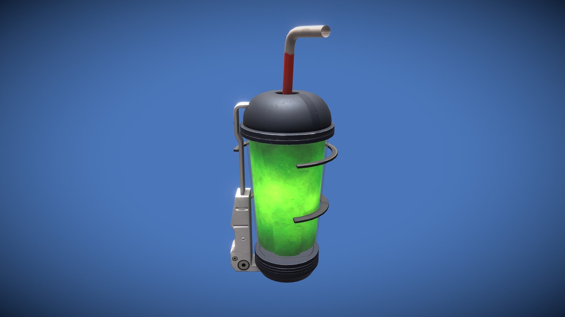 Remake of an old model.
The concept was mixing a Half-Life health kit vial with a bubble tea cup 3d model