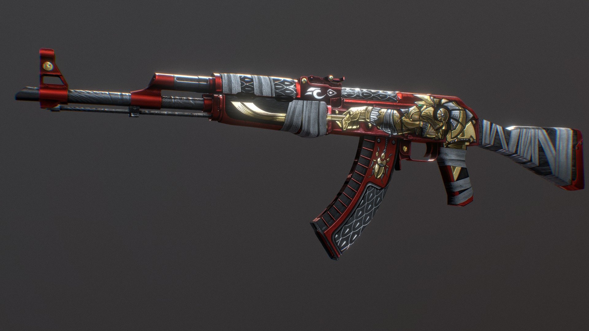 Ak-47 || Anubis - 3D model by clegfx 3d model