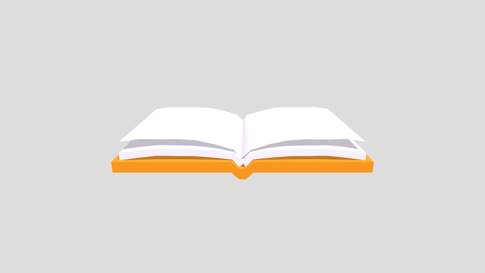 Here is a book I created in class. It has an orange cover and is wide open 3d model