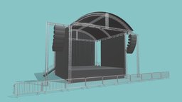 Concert Stage 7 music, theatre, tent, exterior, platform, event, truss, big, stage, wedding, display, party, band, festival, giant, public, large, beam, concert, architecture, construction, industrial, light