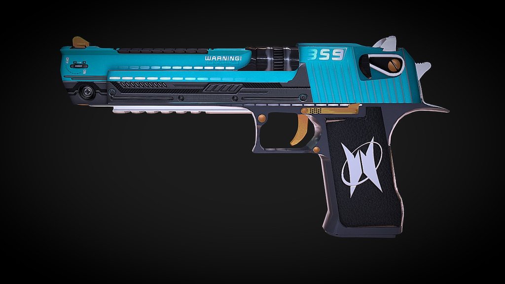 Straight outta&hellip;Mars? Created with two of my favorite finishes, I tried to mold them together into one skin. With a blue contrasting base with simple white accents and a multiple gray/purple areas with etched &lsquo;realistic' details, I think it fits the theme well 3d model