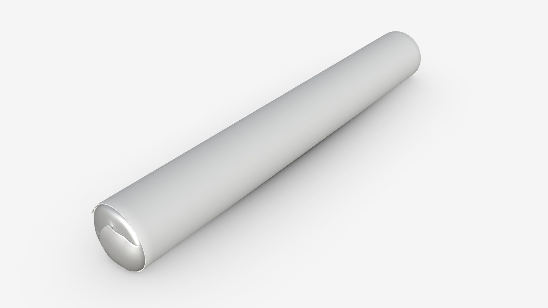 Geometry:
- Units: Centimeters
- Polygons: 5184
- Vertex: 5190
- Triangles: 0
- Quads: 5184
- Ngons: 0
- Vertex with more than 5 edges: 0

Object:
- Dimension cm: 18.4cm x 2.6cm x 2.5cm
- Dimension inches: 7.26' x 1.02' x 0.97'
- Model parts: 1
- Material count: 1 - Chewing gum package cylindrical shape - Buy Royalty Free 3D model by HQ3DMOD (@AivisAstics) 3d model