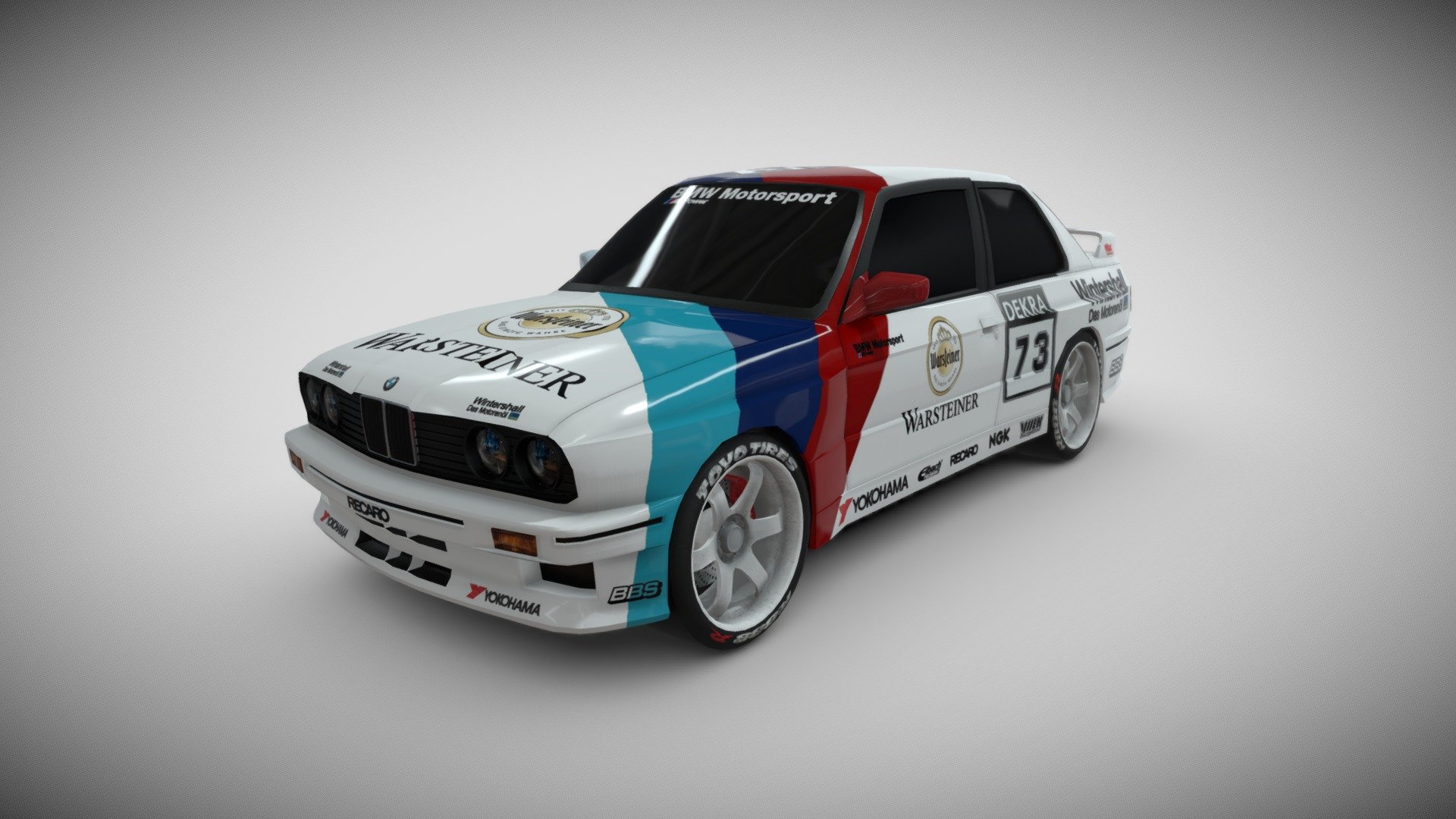 Modelado escala 1:1 del mitiquisimo BMW ///M3 E30 Dtm
Modelado en Blender y Texturizado en Substance Painter - BMW ///M3 E30 Dtm - 3D model by Joryo3D 3d model