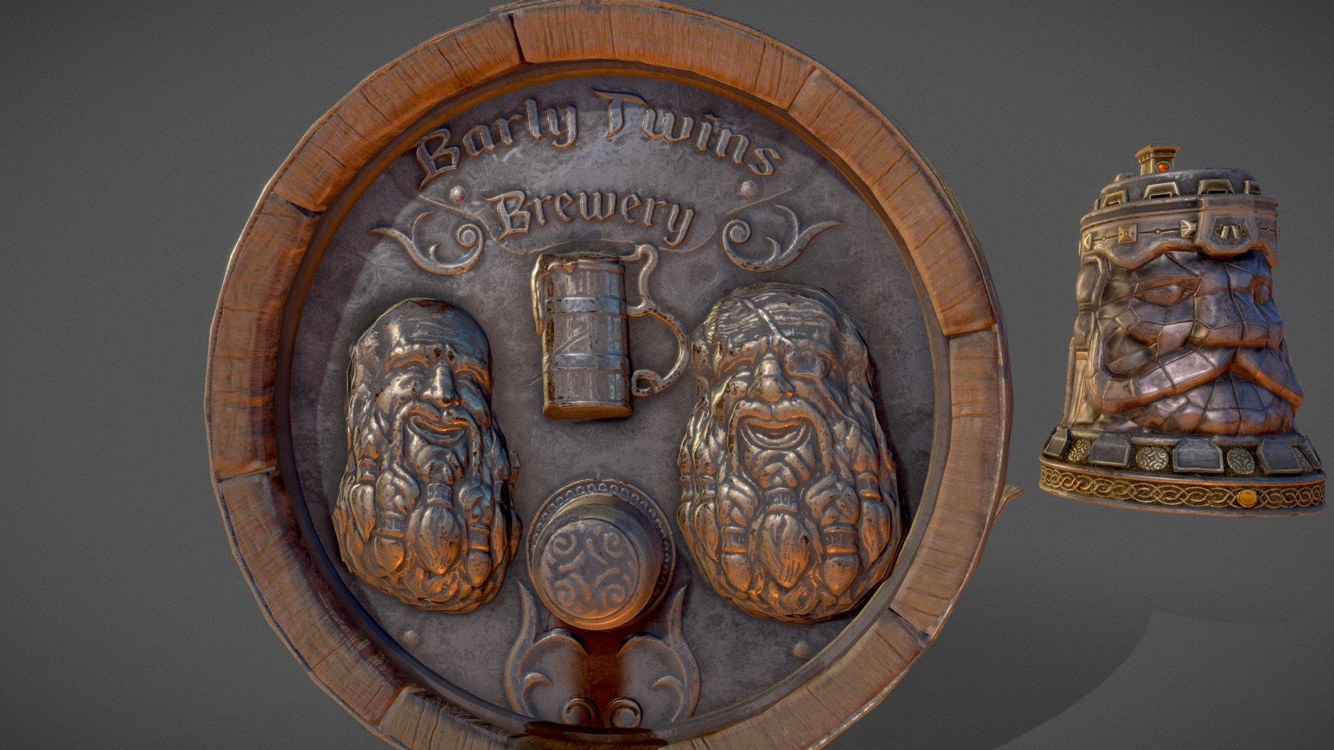 Props for an upcoming character. You might be able to guess what he's going to be 3d model