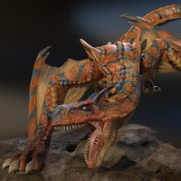 Tigrex t-rex, train, fan, hunter, wyvern, deviljho, tigrex, photoshop, 3dsmax, art, creature, zbrush, monster, dragon