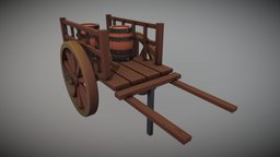 Cart cart, charette, substance, painter, maya, stylized