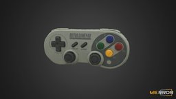 Super Nintendo Controller xbox, nintendo, photogrametry, fbx, controller, gamepad, realistic, realism, 3dscaning, 8bitdo, realitycapture, game, 3dscan, 3dmodel, noai