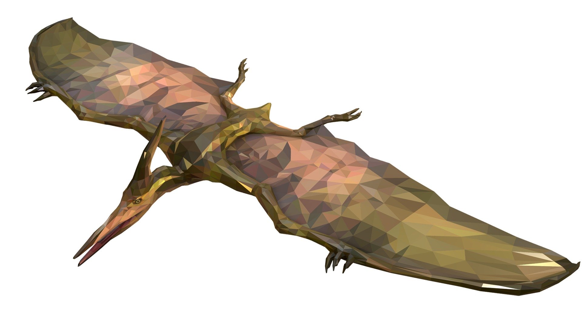 Dinosaur Pteranodon LowPoly Art - Dinosaur Pteranodon LowPoly Art - Buy Royalty Free 3D model by Oleg Shuldiakov (@olegshuldiakov) 3d model
