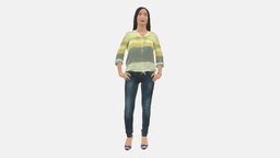 Woman In Yellow Sweater 0248