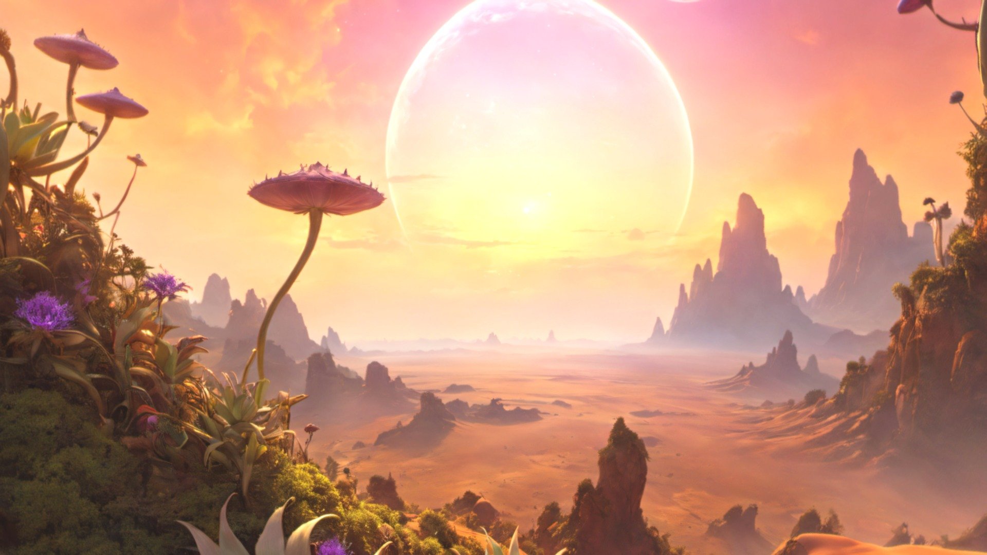 This is an 8k resolution (8192 x 4096) HDRI equirectangular panorama which will help you create 360 degrees Alien World Landscape background in different 3d software (Blender, Unreal Engine, Unity, 3dMax and many others). It is perfect for games, virtual reality, 3d renders, movies etc. The image was created with AI and edited in different 2d and 3d software to improve quality, remove seams and make it perfect for any 3d or 2d scifi or fantasy project.

The image comes in 2 formats: .hdr and .jpg - HDRI Alien World Panorama D - Buy Royalty Free 3D model by Ionut81 3d model