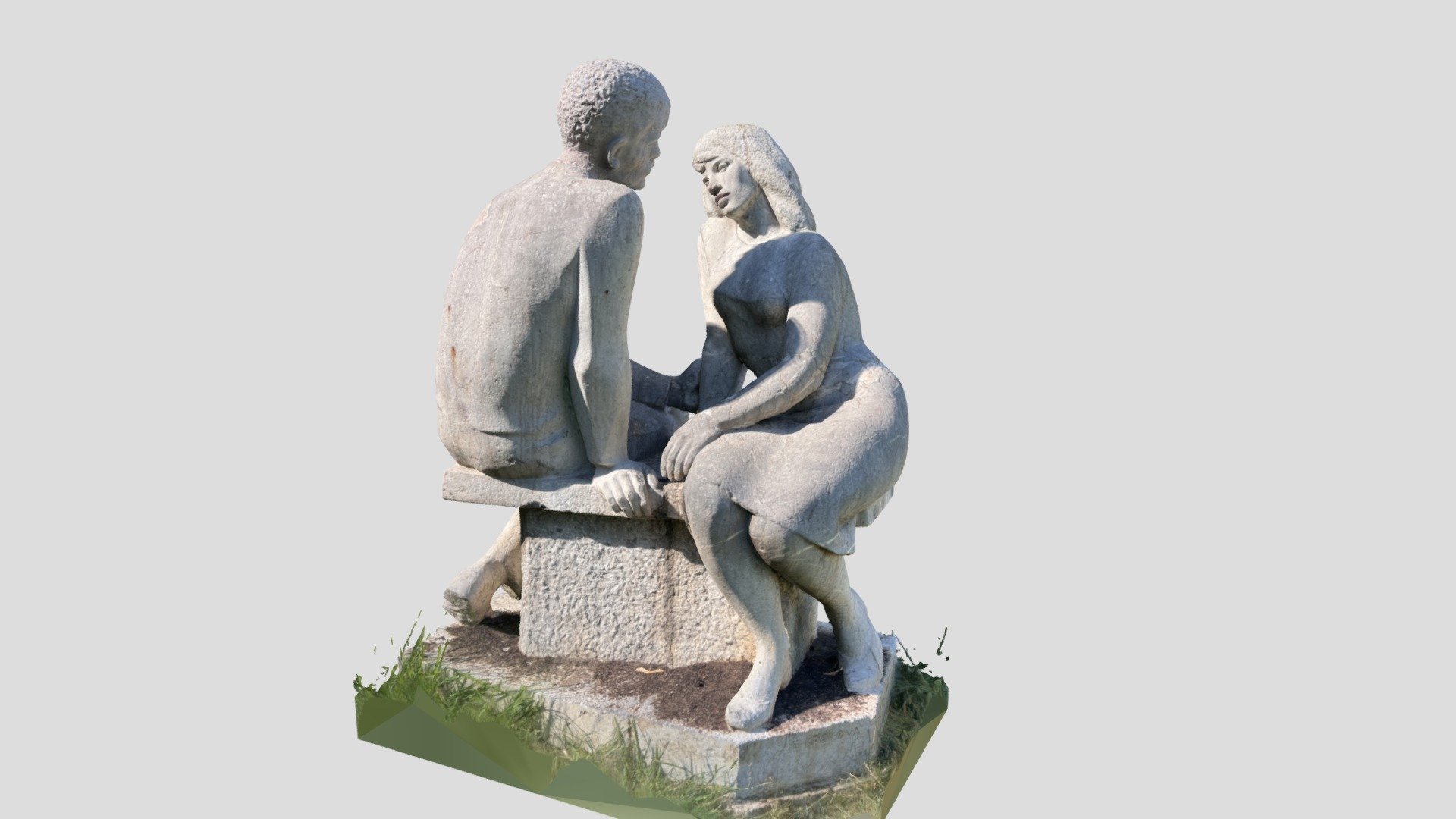 Sousoší Milenci

Vápencové sousoší Milenci (někdy též jako Mladý život) vytvořila slovenská sochařka Eva Krsková (Kršková) v roce 1961. Dílo umístěné na bývalém dně velkého rybníka bylo minimálně jednou přemístěno a také poškozeno - hlava mužské postavy byla uražena. Autor vytvořil další identickou plastiku s názvem Mladý život (odtud pravděpodobně pochází alternativní název drumenečské plastiky), která je umístěna na soklu v zahradě doktorky Milady Horákové v Ostravě.

Statue of Lovers

The limestone sculpture Lovers (sometimes also referred to as Young Life) was created by Slovak sculptor Eva Krsková (Kršková) in 1961. The work, located on the former bottom of a large pond, was moved at least once and also damaged - the head of the man's figure was insulted. The author created another identical sculpture called Young Life (that's probably where the alternative name of the Drumeneč sculpture comes from), which is placed on a plinth in the garden of Dr. Milady Horáková in Ostrava 3d model