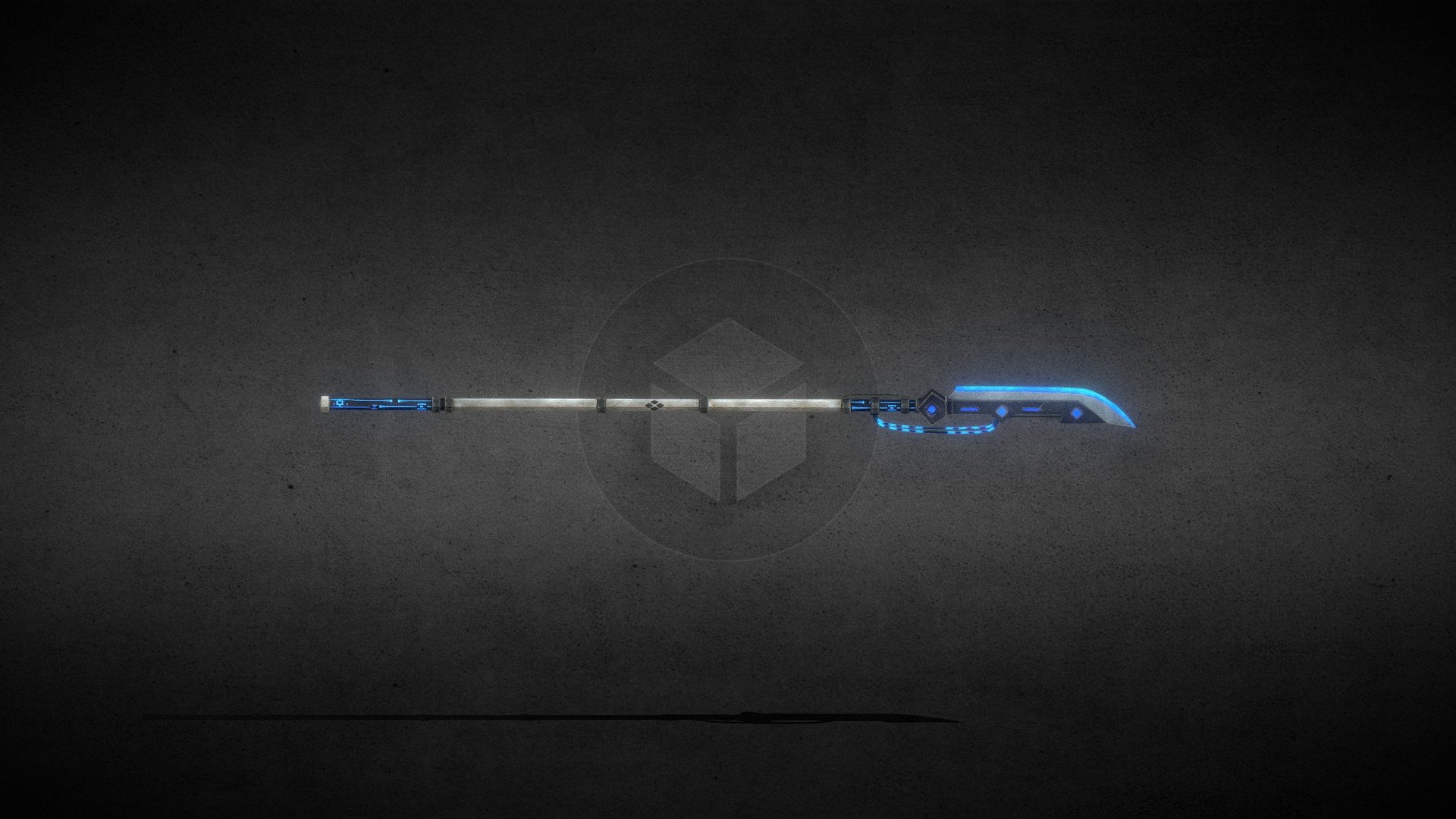 A futurisc naginata/spear/glaive from shadow fight arena - Naginata/Spear/Glaive - Download Free 3D model by Shadow Models 3D (@shadowmodels3d) 3d model