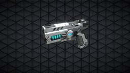 Sci-fi hand gun pistol 001 sci, borderlands, pistol, halo, counterstrike, scifi, gameasset, gun, fallout, hand