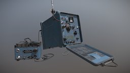 Russian R323 UHF Receiver prop, receiver, russian, 3d-model, substancepainter, substance, gameart, radio