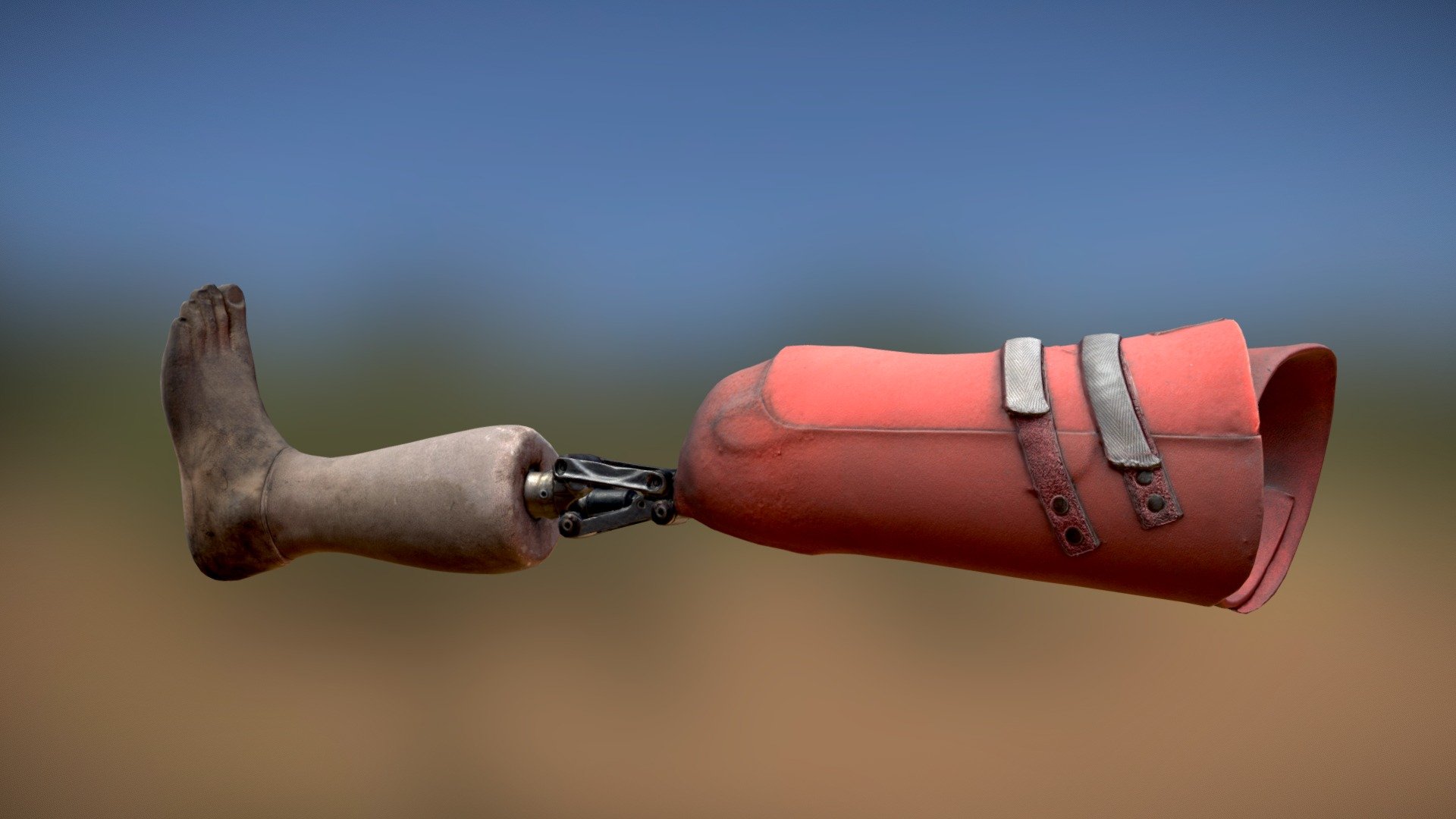 Highly Detailed Prosthetic Leg photoscan model. 360 Degrees, decimated, cleaned, UV'ed &amp; PBR Textured.
Texture Set




2048x2048 / 2K

Albedo / Roughness / Metalness / Normal

Color Accurate 

Additional files




None

Free of all legal issues as all branding and labels are adjusted.

If you need any support, assistance or feedback, you can comment below or mail me and I will respond as quickly as possible.
High Poly Scan and Texture available upon request. 

Check out my other models and photoscans by following the link in my profile.

Contact: hello@notoir.xyz 

More: https://notoir.xyz/featured-links/ - Prosthetic Leg / Photoscan / Low/Mid Poly PBR - Buy Royalty Free 3D model by ACT NORMAL (@Notoir) 3d model
