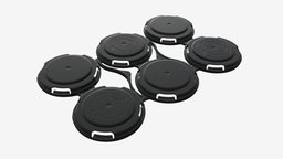 Clip PAK Carrier Handle 6Pak Standard Can drink, food, cap, can, carrier, cola, clip, mockup, beverage, beer, handle, soda, slim, metallic, oz, alcool, pak, 3d, pbr, ring