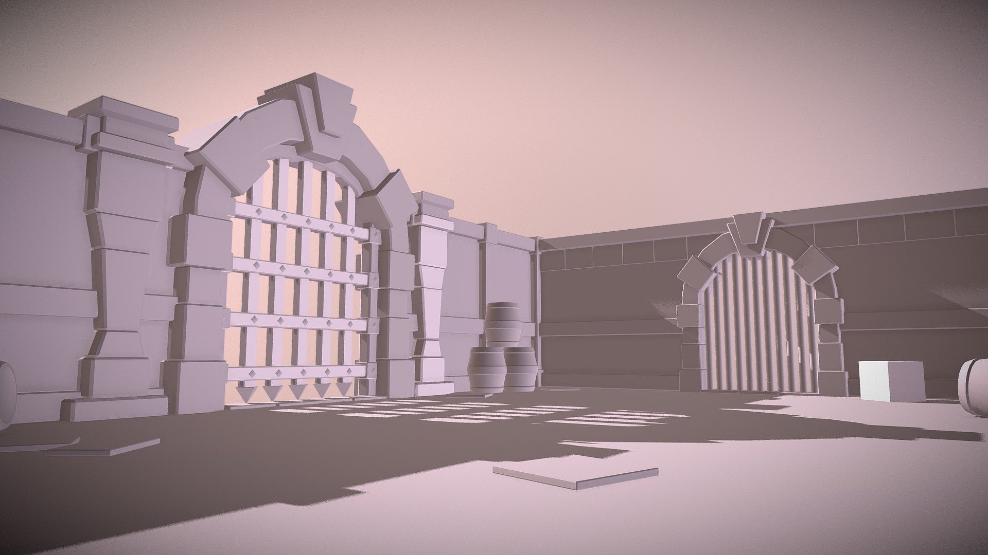 Cartoon dungeon for a prototype - Cartoon_Dungeon - 3D model by Chisso/Eduard Sanchis (@Chisso_Games) 3d model