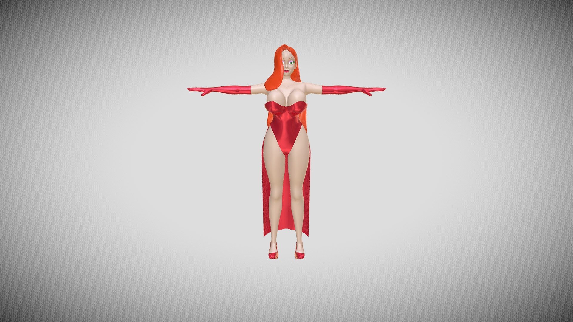 Modelo en ed del personaje de Disney Jessica Rabbit - JessicaRabbit - 3D model by Leocarlos 3d model