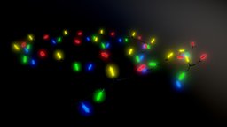 Christmas Lights lights, christmas, fairylights, lowpoly