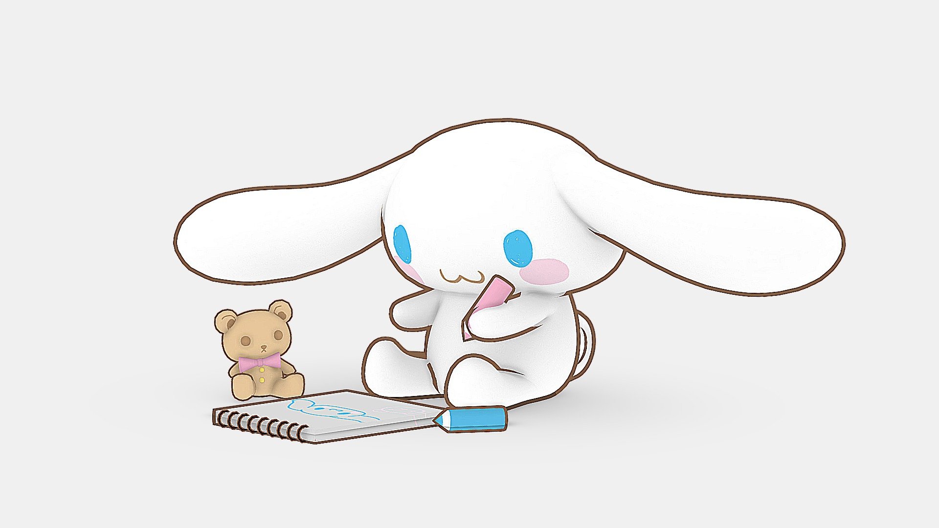 Cinnamorroll with a friend - Cinnamorroll - Download Free 3D model by Mora (@MoraAzul) 3d model