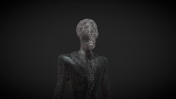 The Slender Man tall, humanoid, slender, scary, slenderman, thin, faceless, man, creature, horror