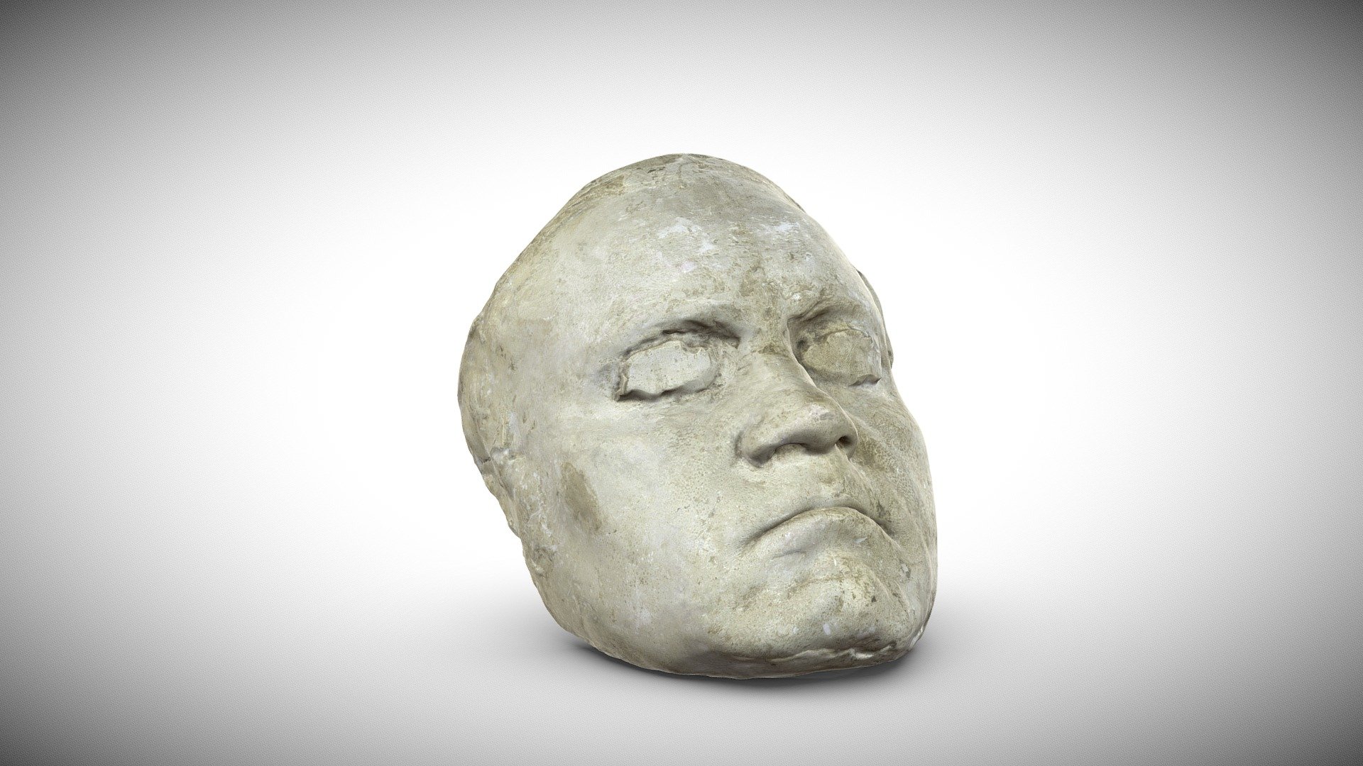 Artist: Franz Klein

Material: Gipsum

Type:  Cast

Dating: 1812

Owner: Beethoven-Haus Bonn

Location: Germany, Bonn, Beethoven-Haus

3D Model: @digitus.art

Lebendmaske Ludwig van Beethoven
(1812 abgenommen von Franz Klein)
1812 eröffneten die mit Beethoven befreundeten Wiener Klavierbauer Nannette und Andreas Streicher einen Klaviersalon, den sie mit Büsten berühmter Musiker schmücken wollten. Deshalb beauftragten sie den Bildhauer Franz Klein mit der Herstellung einer Beethoven-Büste. Um diese möglichst lebensnah zu gestalten, nahm Klein als Vorlage zunächst eine Lebendmaske aus Gips ab. [&hellip;] Ein früher Nachguss der Maske ist vor dem Geburtszimmer zu sehen; ein Abguss der Originalbüste befindet sich schon seit 1890 im Beethoven-Haus. (Quelle: https://da.beethoven.de/sixcms/detail.php?id=70372#bild2)

Die Herstellung der Replik wird ermöglicht durch die Förderung des AsKI (Arbeitskreis selbständiger Kultur-Institute e.V.) https://www.aski.org - Lebendmaske Ludwig van Beethoven (1770-1827) - 3D model by digitus.art 3d model