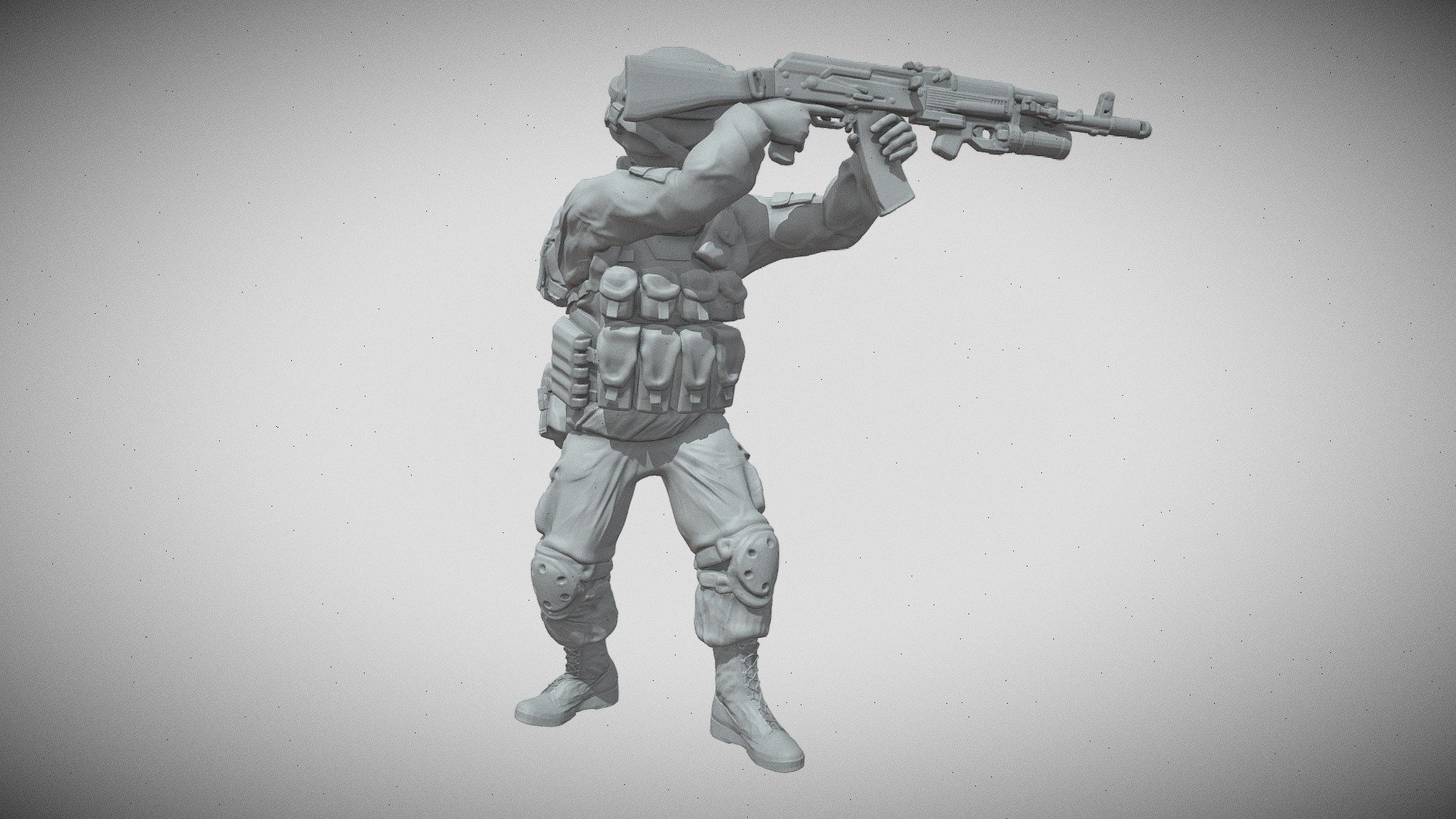 We present to your attention a reinterpreted set of modern infantry of the Armed Forces of the Russian Federation.
Russian soldier with AK-74+ gp-30 - Russian soldier with AK-74+ gp-30 - 3D model by AQUILA miniatures (@AQUILA_miniatures) 3d model