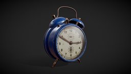 Retro Alarm Clock retro, electronics, audio, alarm, alarmclock, alarm-clock, substancepainter, substance