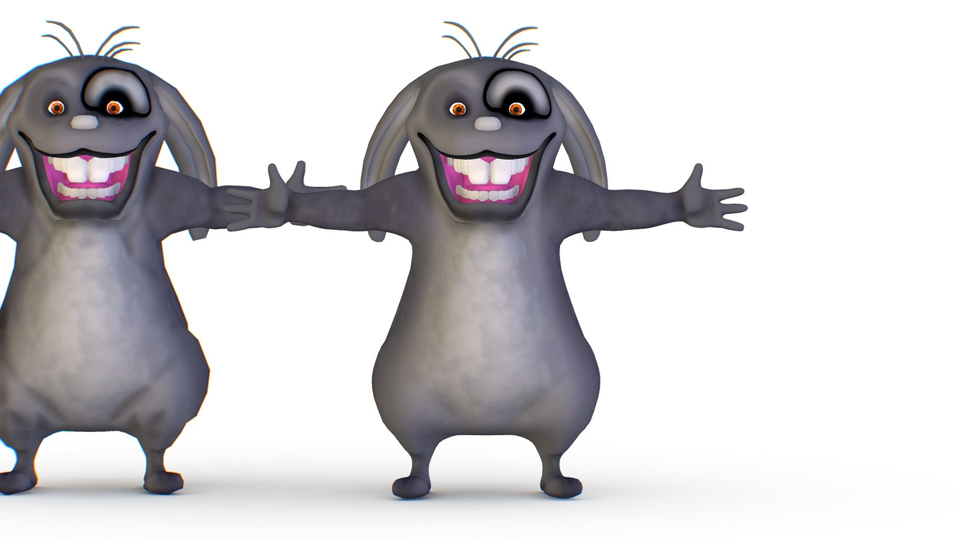 Subdivision High Poly Model Gray Easter Bunny - Buy Royalty Free 3D model by Oleg Shuldiakov (@olegshuldiakov) 3d model