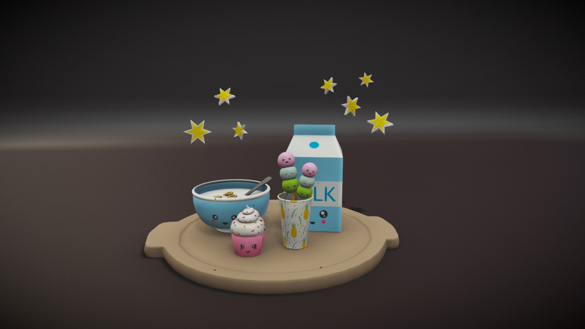 CUTE SWEETS - 3D model by marzipanne 3d model