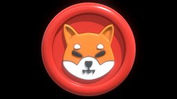 Shiba Inu or SHIB Crypto Coin with cartoon style