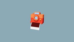 Camera cute, camera, polaroid, cartoon, stylized, animated, noai