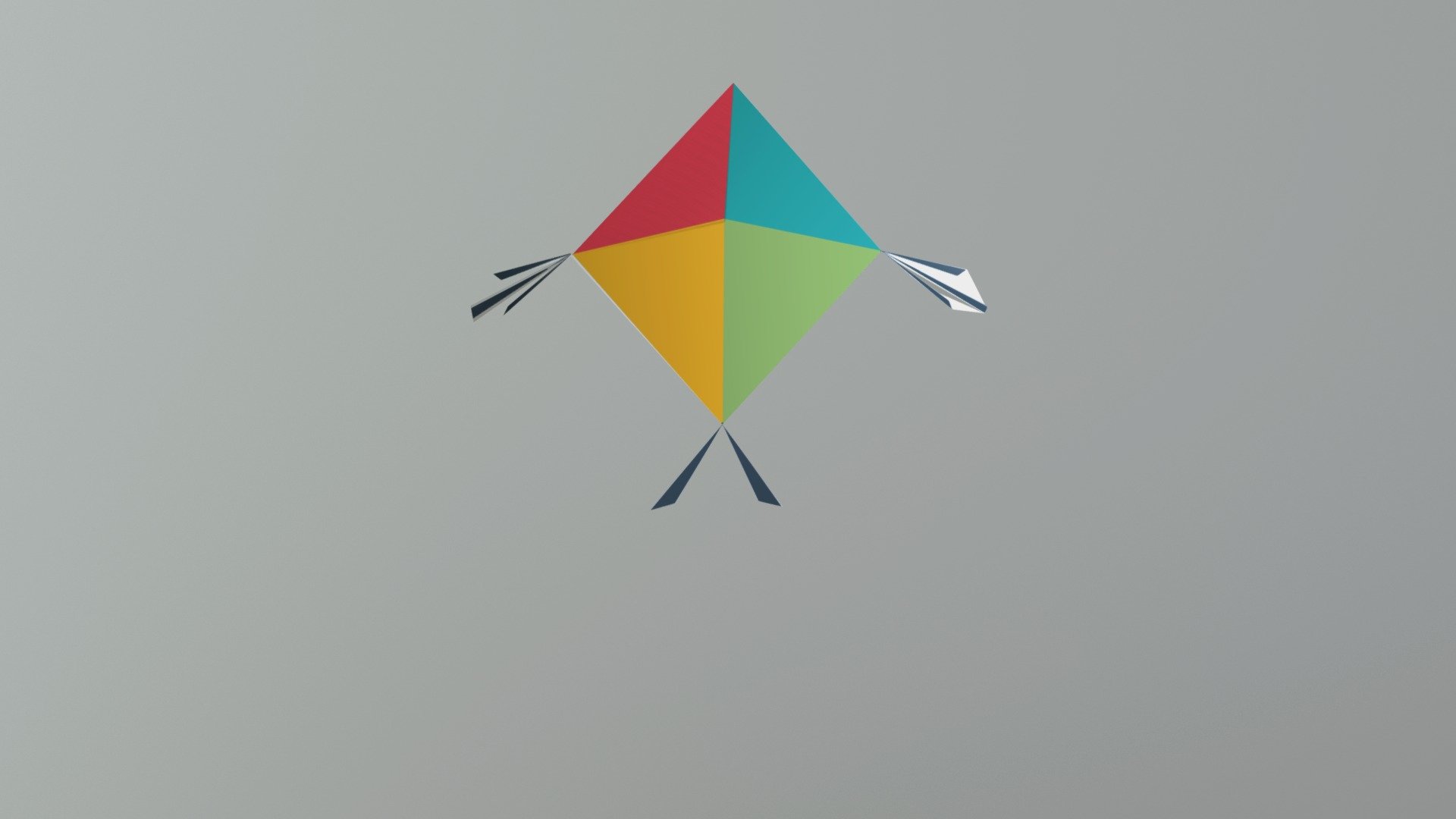 Simple KIte Model with Animation - Kite - 3D model by sachings 3d model