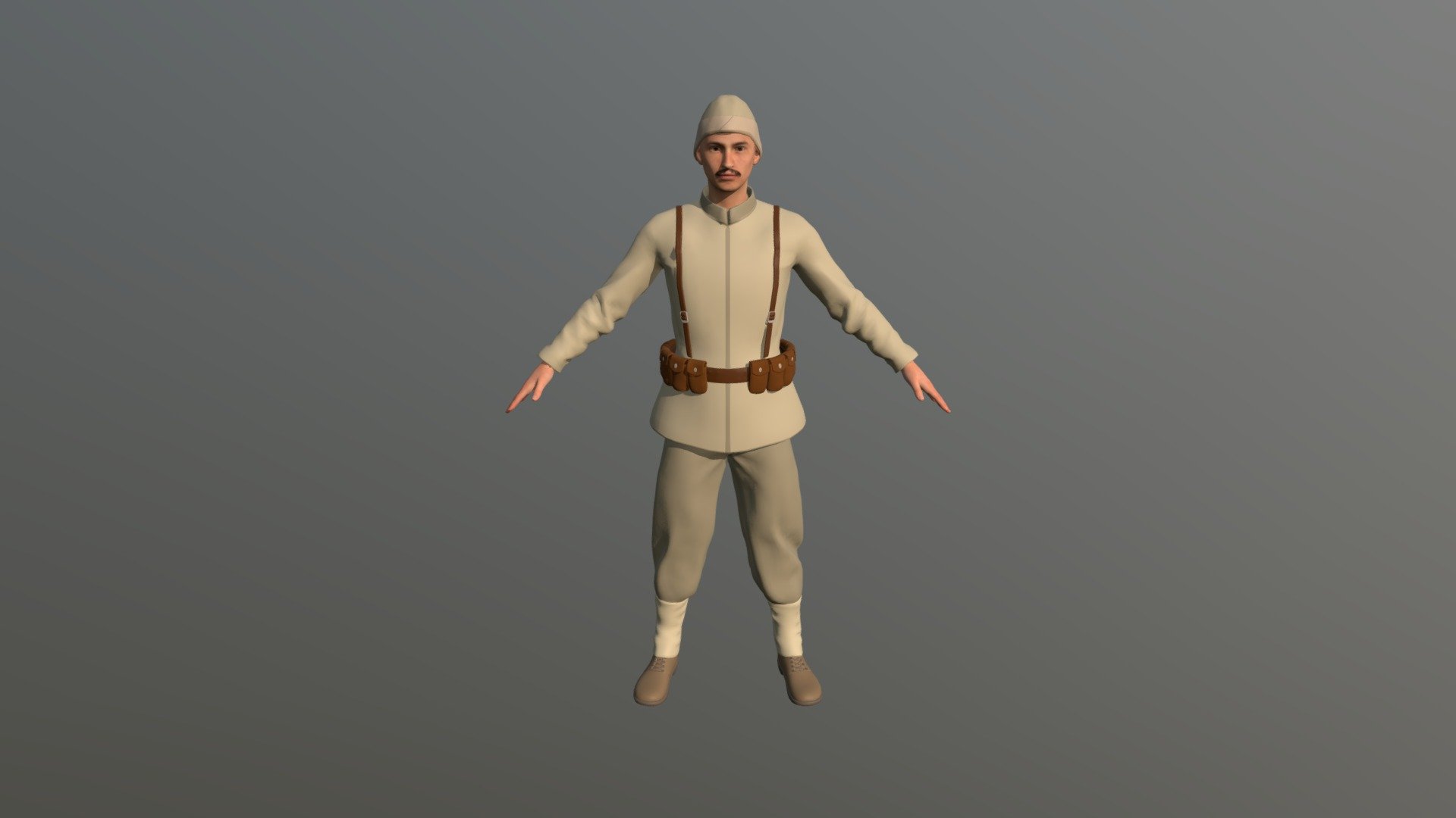 It has 40k polygons. Modeled with Cinema 4D. If you want to have the model, you can contact us.
Made by DijitalArtiz
instagram.com/dijitalartiz - Gallipoli Turkish Soldier 3D High Poly - 3D model by dijitalartiz 3d model