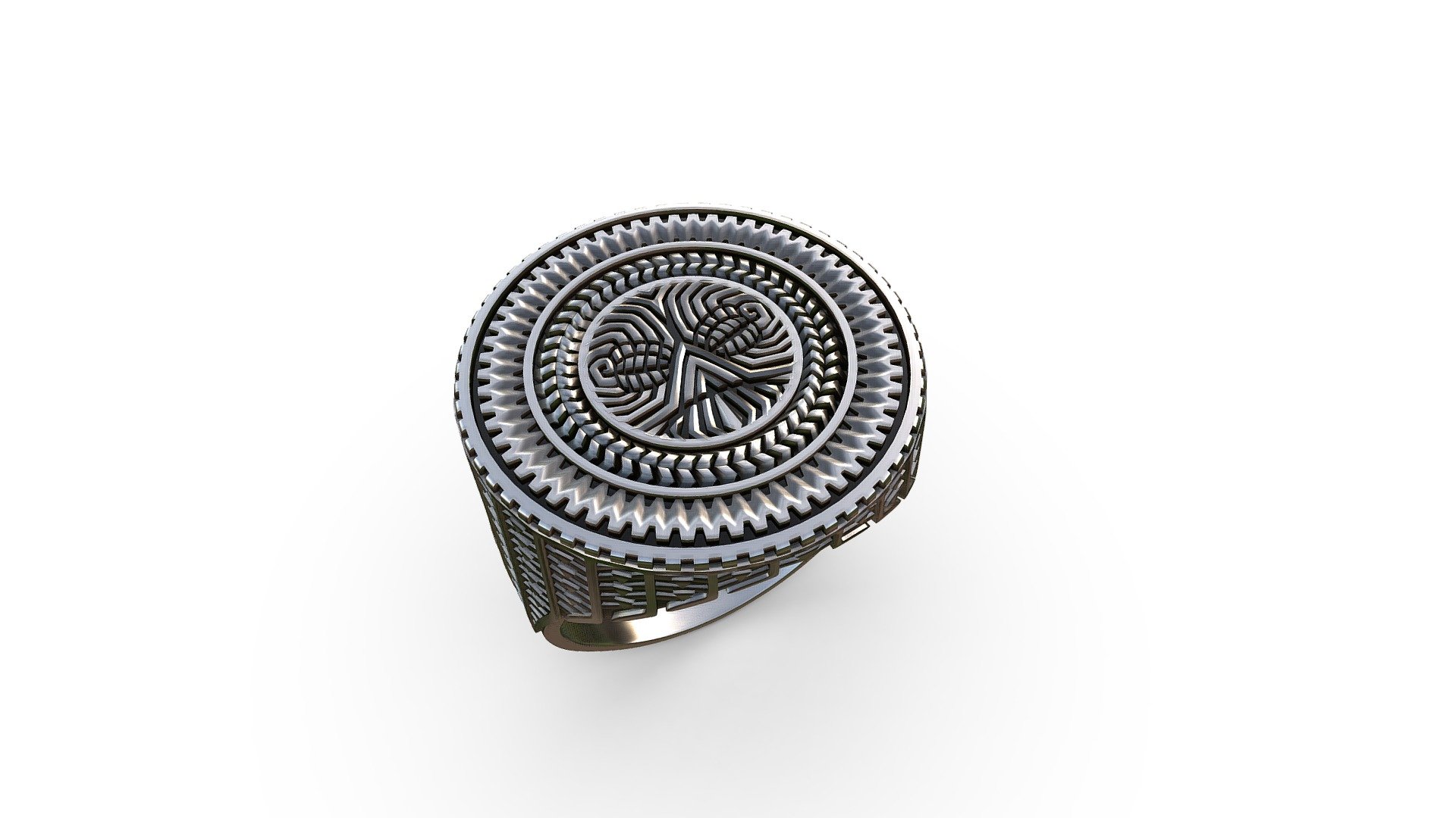 You can find the full collection and purchase the actual rings by following the link : https://koshmanrings.com/tribal-rings/

www.koshmanrings.com 
https://www.instagram.com/a.koshman/ - Men's ring - warmonger (full size) - 3D model by koshman 3d model