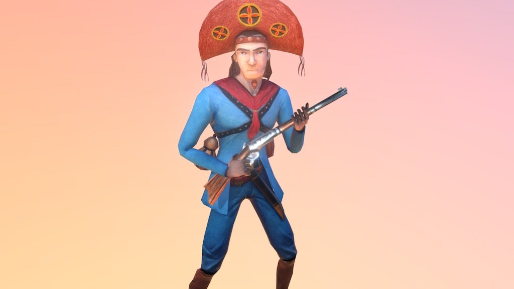 One of the character models of Cangaço 3D game (2014), the hero Candeeiro.

Textures made by an analog method using colored pencil to give a plus for the game (brazilian thematic regional) - Hero Candeeiro - Cangaço 3D - 3D model by dexdrakon 3d model