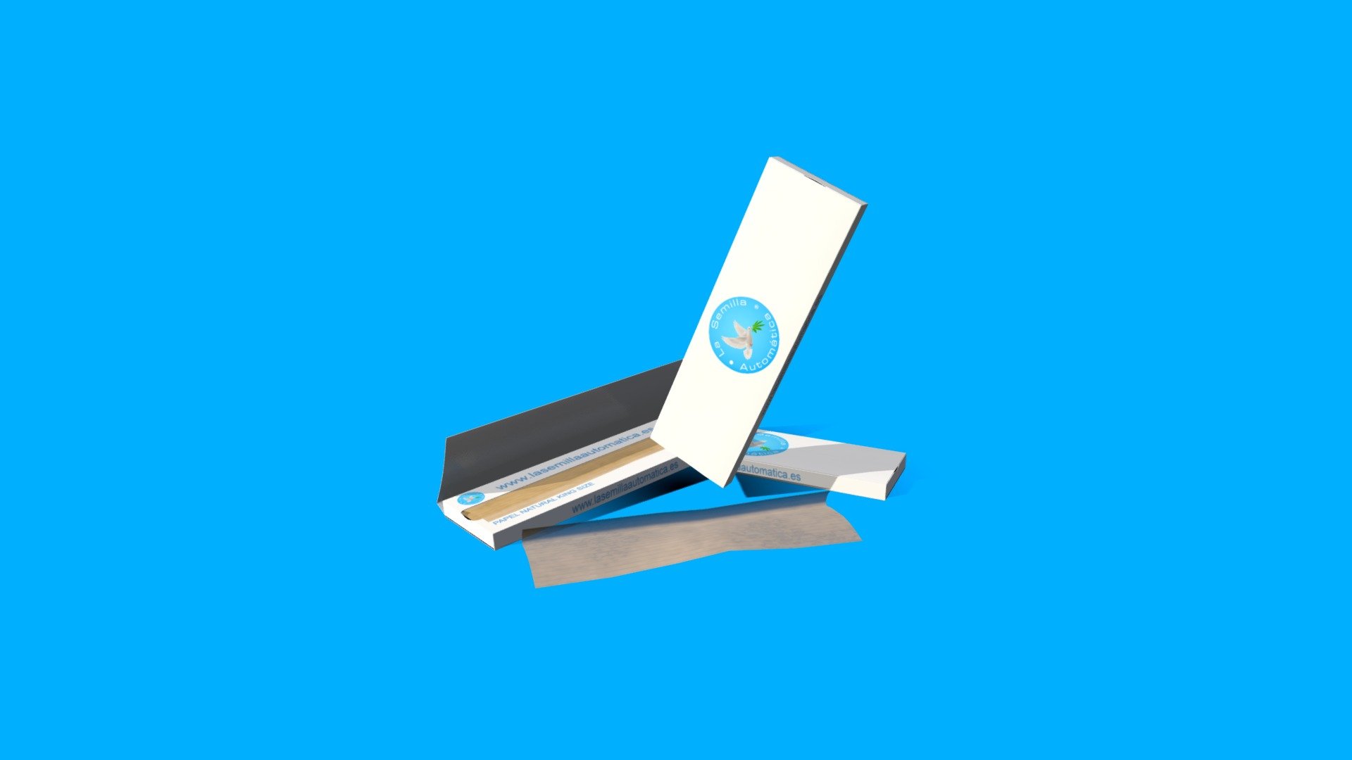 King Size natural paper and natural rubber. 50 papers iside every individual box.

Papel natural King Size, de goma natural. 50 papeles por cada caja individual.

https://www.lasemillaautomatica.es/es/merchandising/27-papelking.html - Natural Paper box - King Size - 3D model by LaSemillaAutomatica 3d model