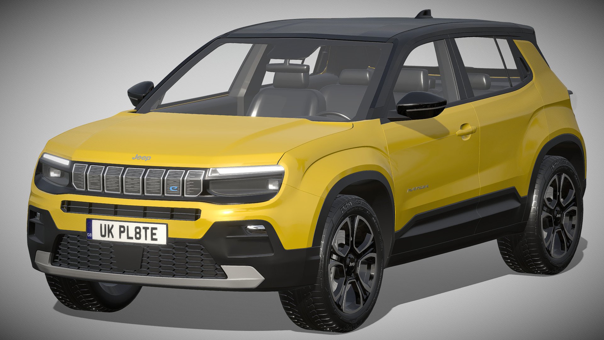 Jeep Avenger

https://www.jeep.co.uk/jeep-avenger/electric

Clean geometry Light weight model, yet completely detailed for HI-Res renders. Use for movies, Advertisements or games

Corona render and materials

All textures include in *.rar files

Lighting setup is not included in the file! - Jeep Avenger - Buy Royalty Free 3D model by zifir3d 3d model