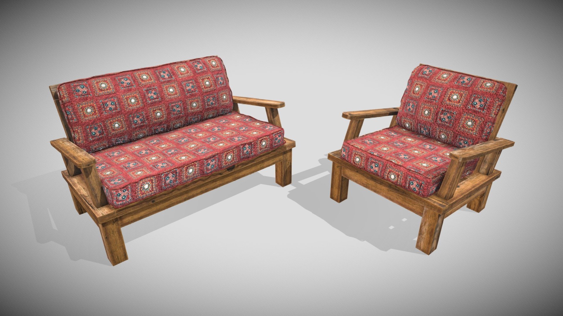 Two Material 4k PBR Metalness - Garden Set - LocGard - Buy Royalty Free 3D model by Francesco Coldesina (@topfrank2013) 3d model