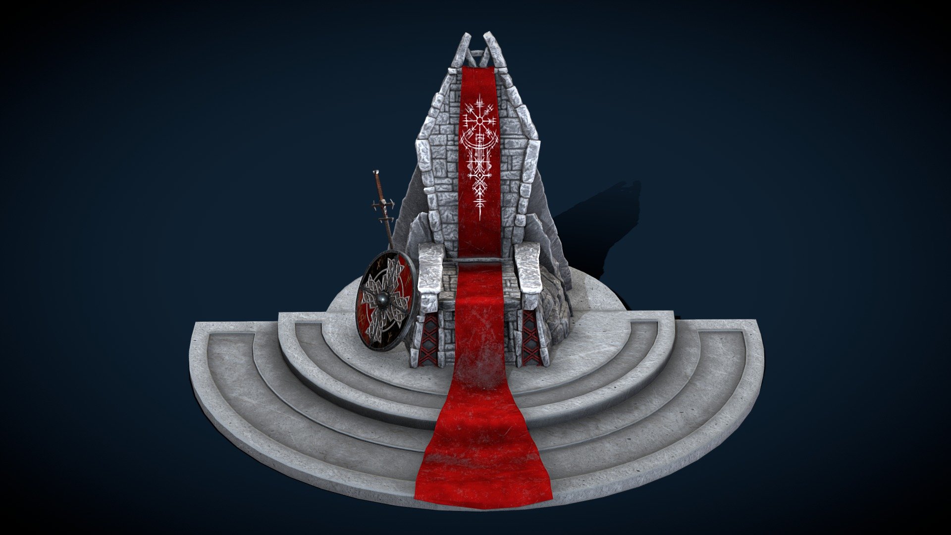 I made this game ready viking throne for my graduation project at xyz-school.
You can also see it and more on my art station.
https://www.artstation.com/artwork/RnbKom - Viking Throne - 3D model by AlenSy 3d model