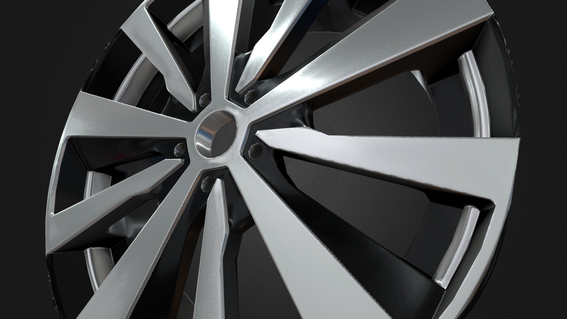 Shiny Car Wheel - Wheel - 3D model by Serjogasan 3d model