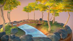 Hand Painted Terrain handpainted, lowpoly, hand-painted, handpainted-lowpoly