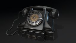 Retro Phone xnormal, ndo2, phone, old, substancepainter, 3dsmax, pbr