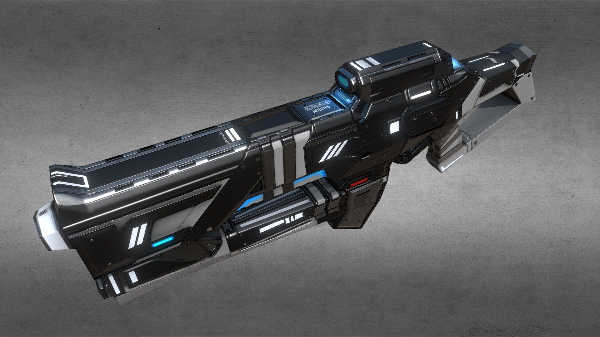 Scifi assault  gun model, suitable for mobile games with low poly count and detailed texture maps.
Good  for fps and shooters 3d model