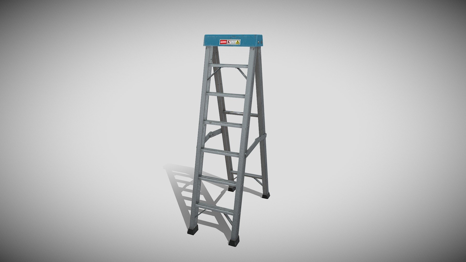 3D prop model of a step ladder. Efficiently modeled 3d model